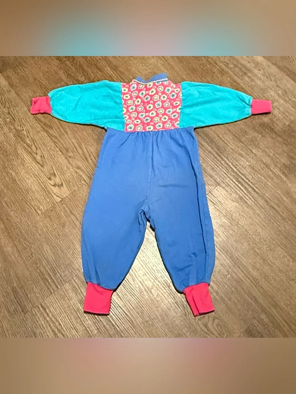 Vintage 1990’s Rainbow Tag Gymboree Colorful Colorblock Retro Romper Small 2T 3T